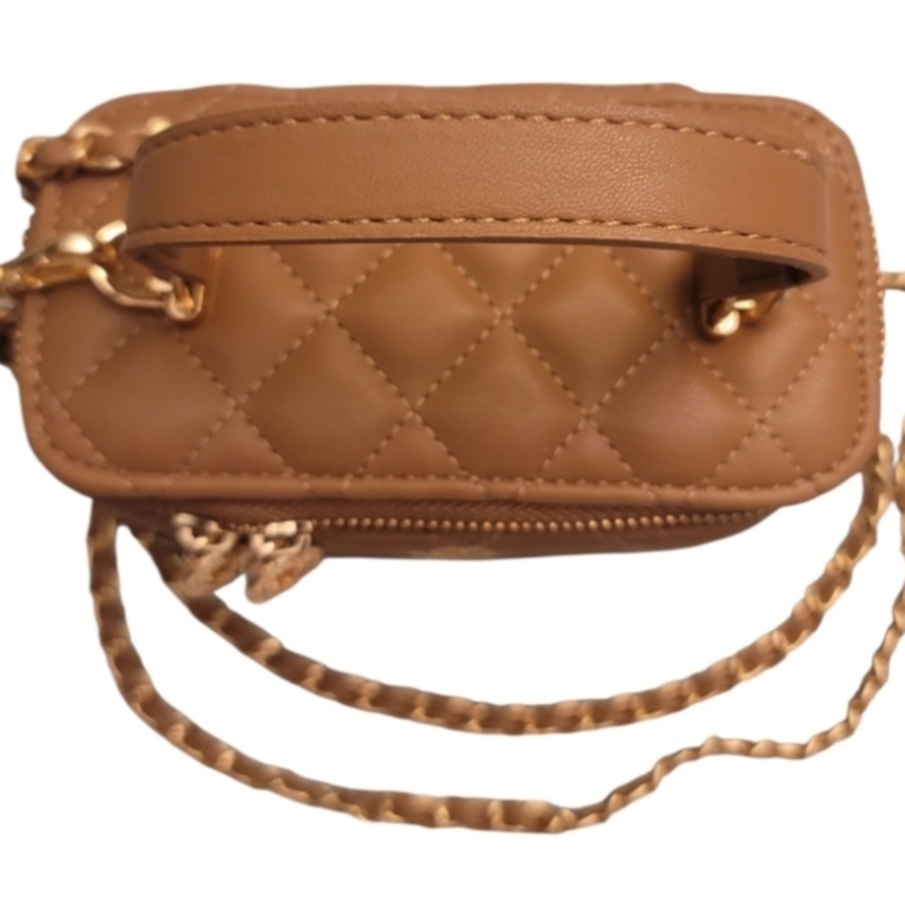 Valentino Orlandi Brown Quilted Crossbody Bag*free gift w/purchase* NWT - Picture 7 of 15